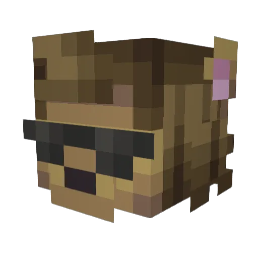 DeereBorg Minecraft avatar head, 3D render
