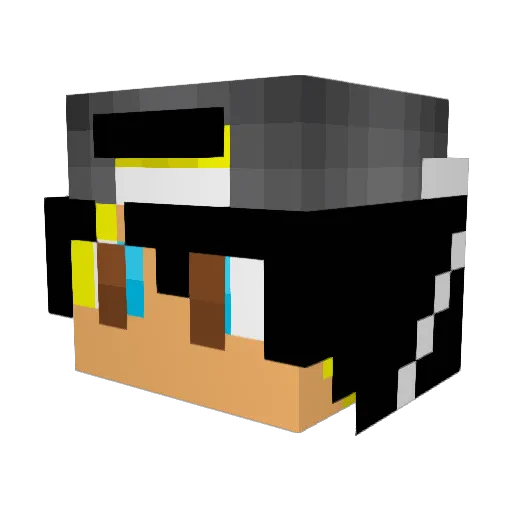 Deerepower Minecraft avatar head, 3D render