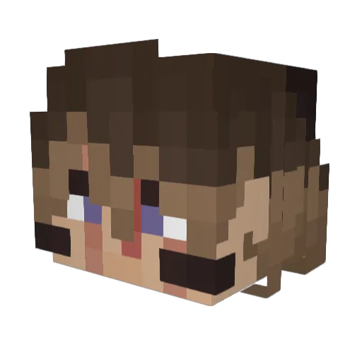 Deergutter824 Minecraft avatar head, 3D render
