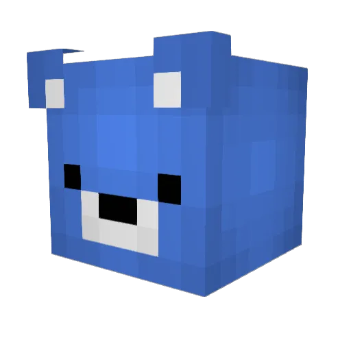 Deering Minecraft avatar head, 3D render