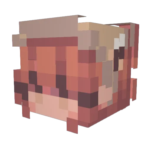 Deerling743 Minecraft avatar head, 3D render