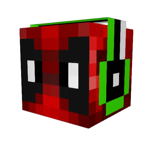 Deerrr Minecraft avatar head, 3D render