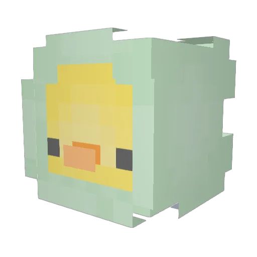 Deesan Minecraft avatar head, 3D render
