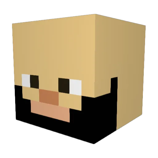 Deescaa Minecraft avatar head, 3D render