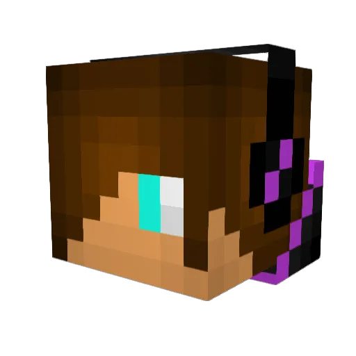 Deety_ Minecraft avatar head, 3D render