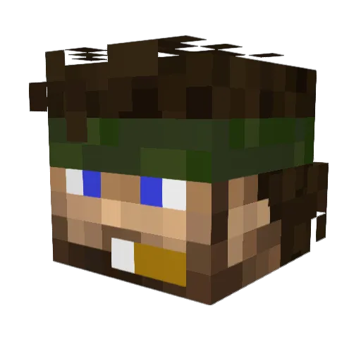 Deevio Minecraft avatar head, 3D render