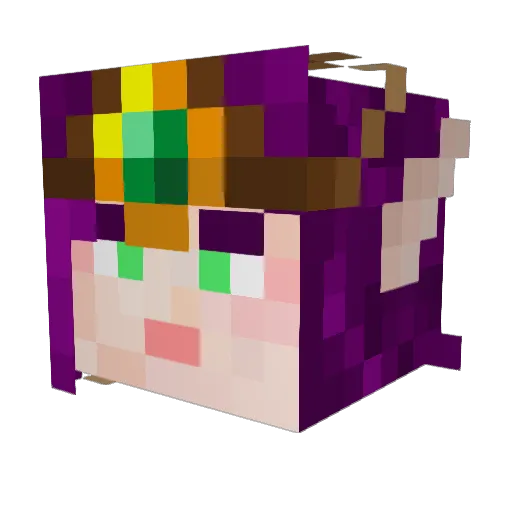 Deevs Minecraft avatar head, 3D render