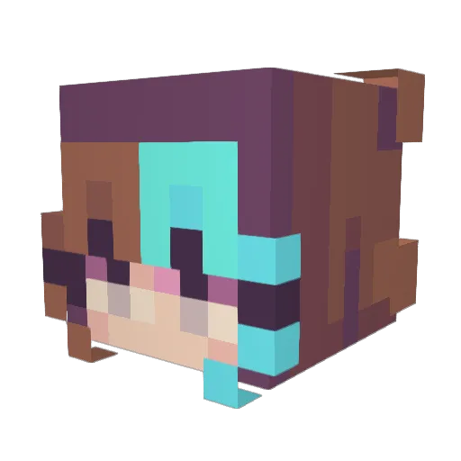 Deex_c Minecraft avatar head, 3D render