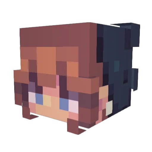 Deeyanggg Minecraft avatar head, 3D render