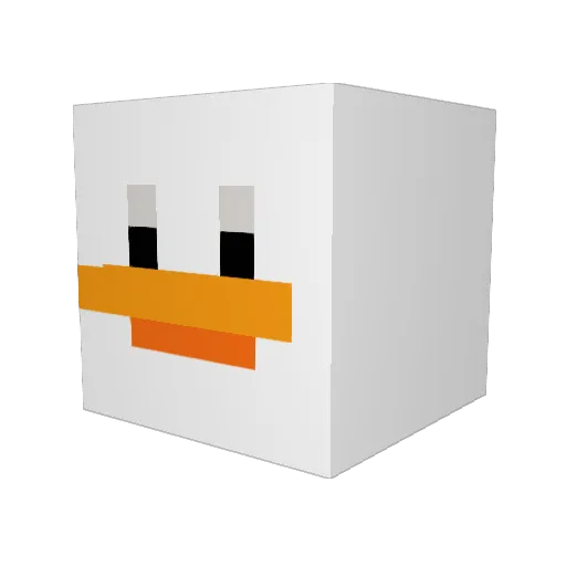 DeezEyebrows Minecraft avatar head, 3D render