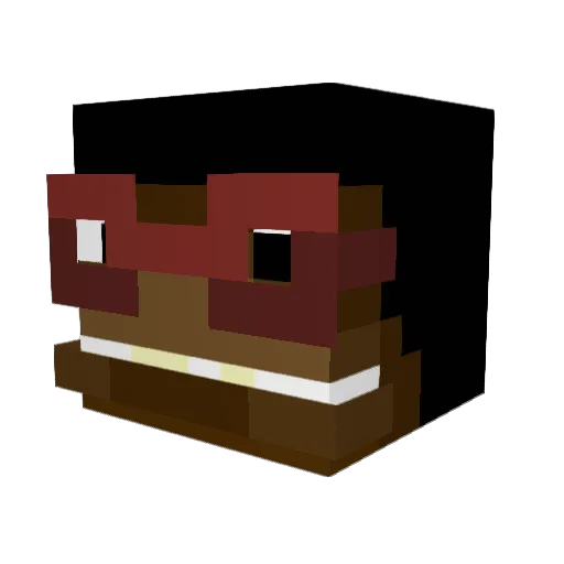 DeezMC Minecraft avatar head, 3D render