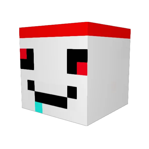 DeezNufs69 Minecraft avatar head, 3D render
