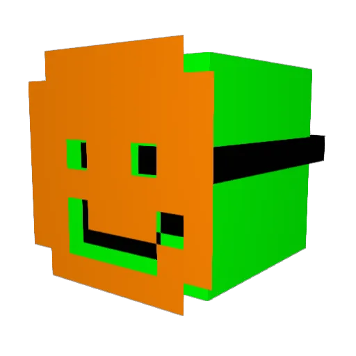 DeezerDan Minecraft avatar head, 3D render