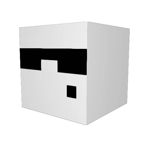 Def8ult Minecraft avatar head, 3D render