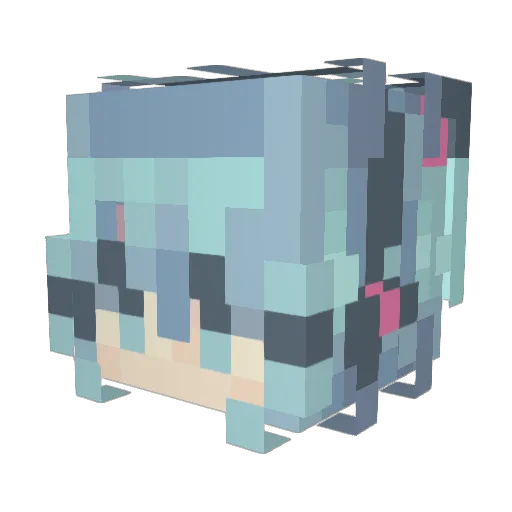 DefN0tAngelo Minecraft avatar head, 3D render