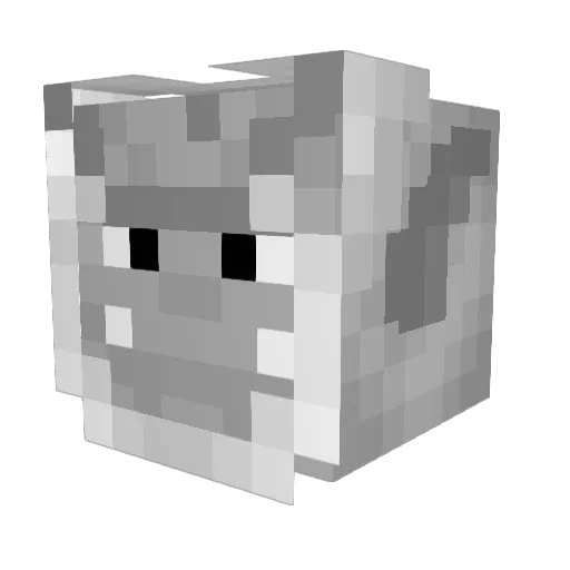 DefNotYeti Minecraft avatar head, 3D render