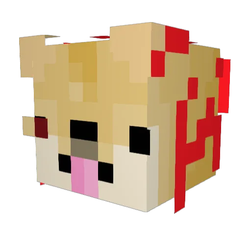 DefNotYombiee Minecraft avatar head, 3D render