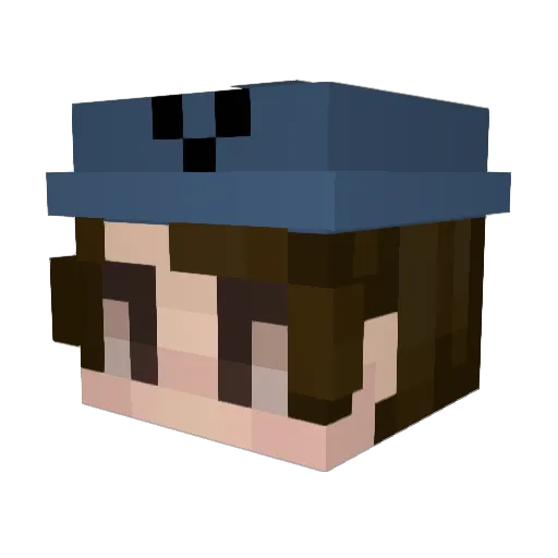 DefSkawn Minecraft avatar head, 3D render