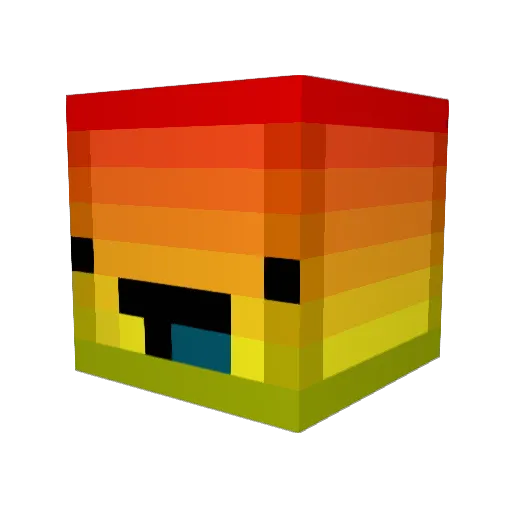 Defa1308 Minecraft avatar head, 3D render