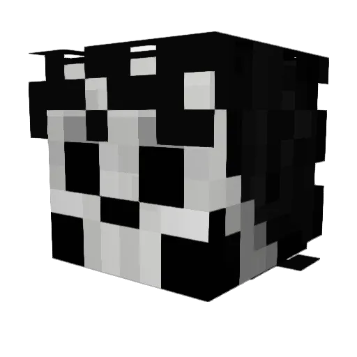 Defalt7 Minecraft avatar head, 3D render