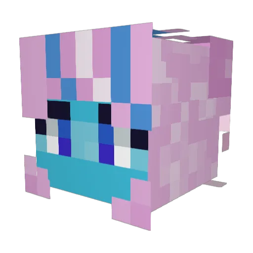 DefaultDan Minecraft avatar head, 3D render