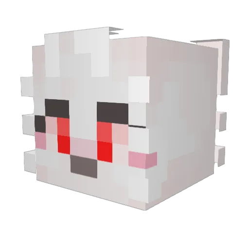 Default_1100100 Minecraft avatar head, 3D render
