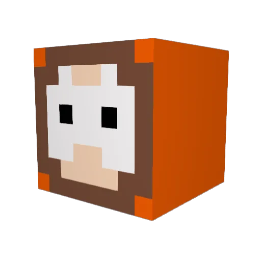 Defcon19 Minecraft avatar head, 3D render
