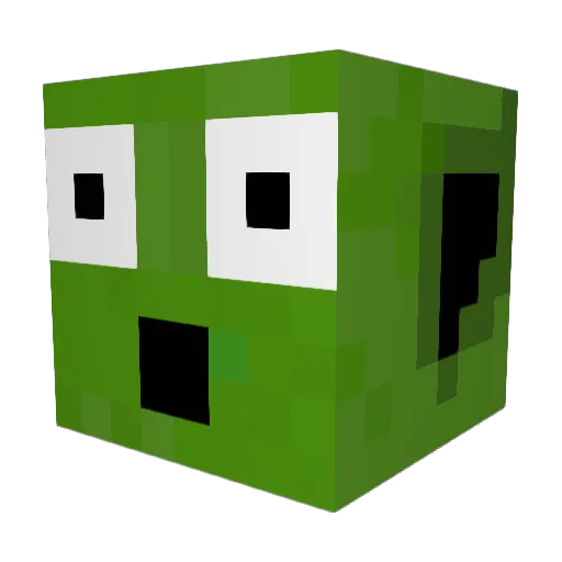 DefeatedPark Minecraft avatar head, 3D render