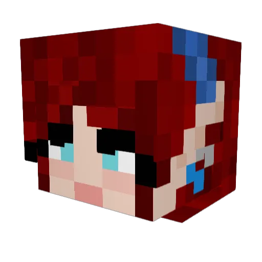 Defect450 Minecraft avatar head, 3D render
