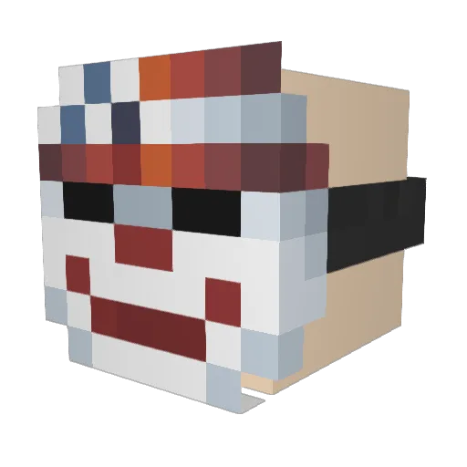 DefectiveGaming Minecraft avatar head, 3D render