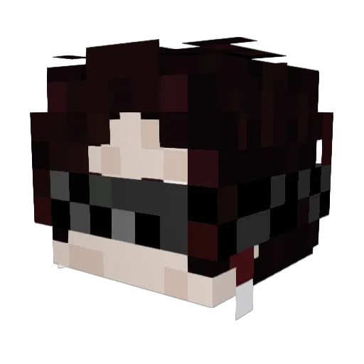 Defective_Human Minecraft avatar head, 3D render