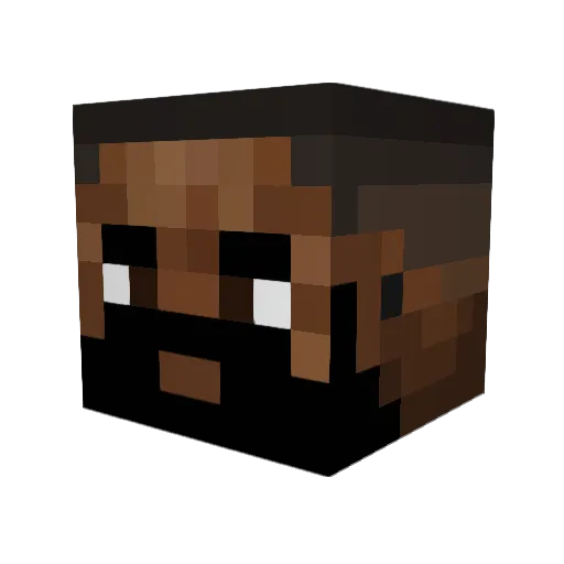 Defeer_dog Minecraft avatar head, 3D render
