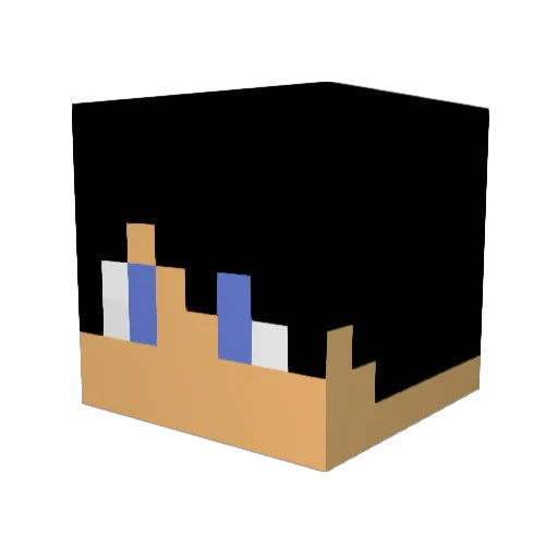 Defender701 Minecraft avatar head, 3D render