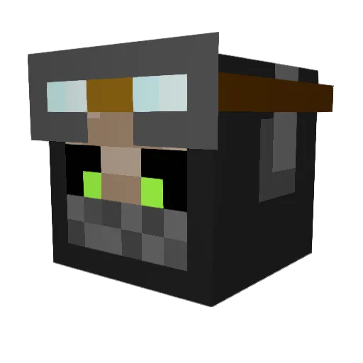 DefenseMech Minecraft avatar head, 3D render