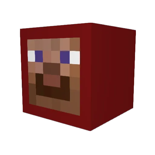 Defera Minecraft avatar head, 3D render
