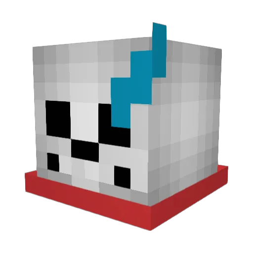 Deffade Minecraft avatar head, 3D render