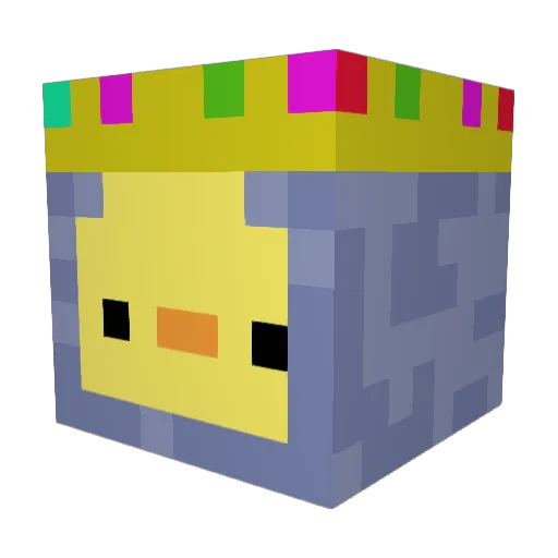 Deffensa Minecraft avatar head, 3D render