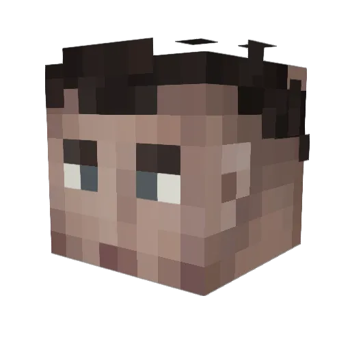 Defferson_Javis Minecraft avatar head, 3D render