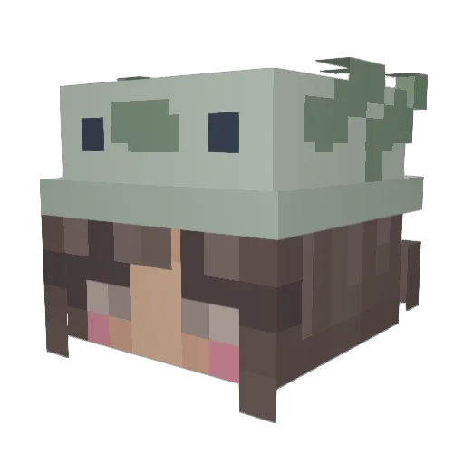 Deffone Minecraft avatar head, 3D render