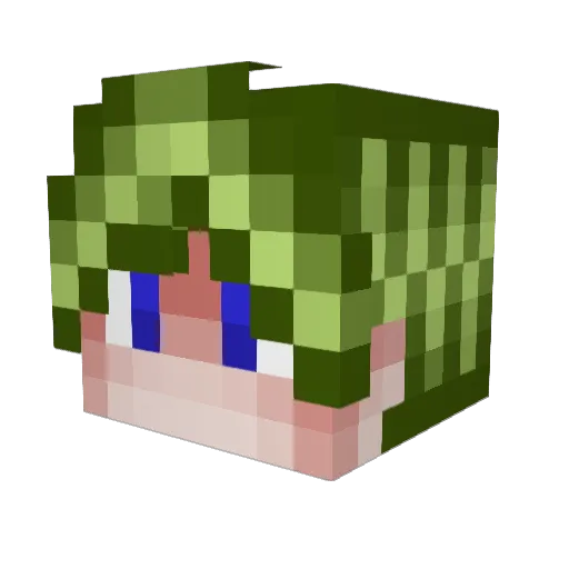 Deffyk Minecraft avatar head, 3D render