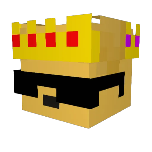 Defiac Minecraft avatar head, 3D render