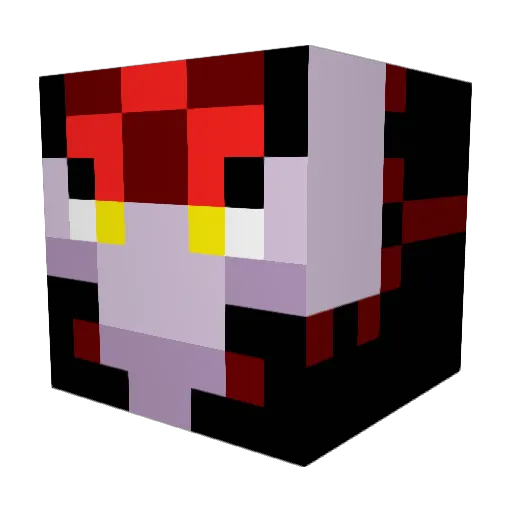 DefiantBloodLord Minecraft avatar head, 3D render