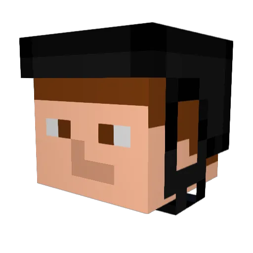 DefiantOne Minecraft avatar head, 3D render