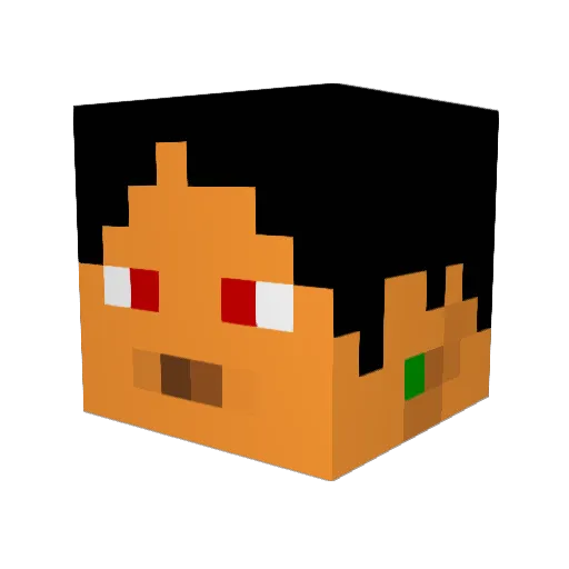 DefileTheDead Minecraft avatar head, 3D render
