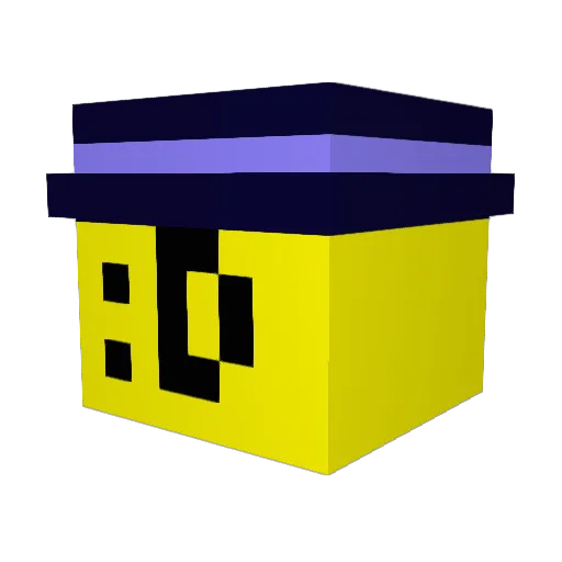Defim Minecraft avatar head, 3D render