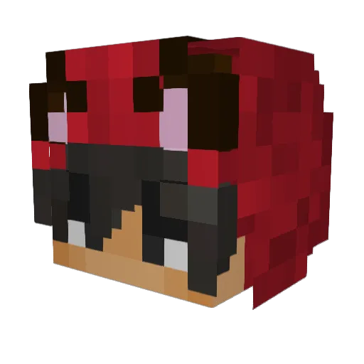 Defineless Minecraft avatar head, 3D render