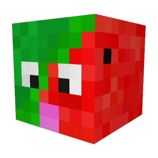DefinetIy Minecraft avatar head, 3D render