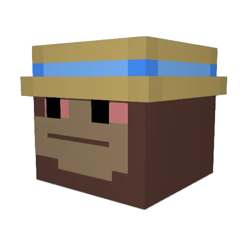 Definhe Minecraft avatar head, 3D render