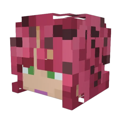 DefiniteKnight Minecraft avatar head, 3D render