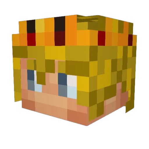 DefinitelyNate Minecraft avatar head, 3D render